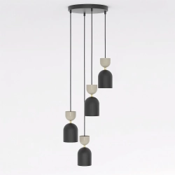Lampa wisząca GAUDI 4PREM BLACK MOKKA 1738/4PREM EMIBIG - zdjęcie dodatkowe 1