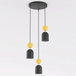 Lampa wisząca GAUDI 3PREM BLACK ORANGE 1739/3PREM EMIBIG - zdjęcie produktu