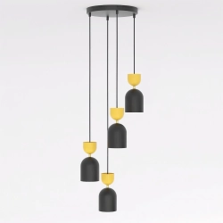 Lampa wisząca GAUDI 4PREM BLACK ORANGE 1739/4PREM EMIBIG - zdjęcie dodatkowe 1