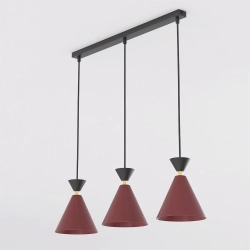 Lampa wisząca KLEVER 3 BURGUNDY BLACK 1740/3 EMIBIG - zdjęcie produktu