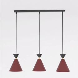 Lampa wisząca KLEVER 3 BURGUNDY BLACK 1740/3 EMIBIG - zdjęcie dodatkowe 1