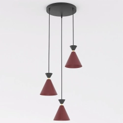 Lampa wisząca KLEVER 3PREM BURGUNDY BLACK 1740/3PREM EMIBIG - zdjęcie produktu