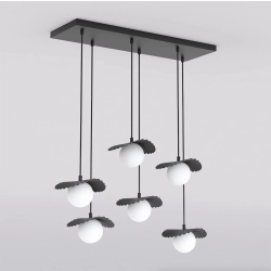 Lampa wisząca FLORA 6 BLACK OPAL 1758/6 EMIBIG - zdjęcie produktu
