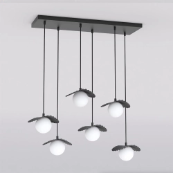 Lampa wisząca FLORA 6 BLACK OPAL 1758/6 EMIBIG - zdjęcie dodatkowe 1