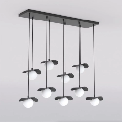 Lampa wisząca FLORA 9 BLACK OPAL 1758/9 EMIBIG - zdjęcie produktu