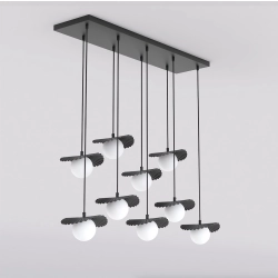 Lampa wisząca FLORA 9 BLACK OPAL 1758/9 EMIBIG - zdjęcie dodatkowe 1
