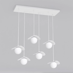 Lampa wisząca FLORA 6 WHITE OPAL 1759/6 EMIBIG - zdjęcie dodatkowe 1