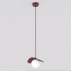 Lampa wisząca FLORA 1 BURGUNDY OPAL 1761/1 EMIBIG - zdjęcie dodatkowe 1