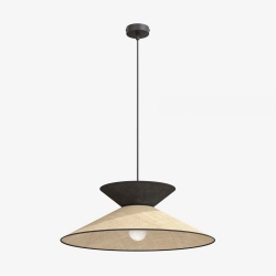 Lampa wisząca SOFTA 1 RATTAN BLACK 1768/1 EMIBIG - zdjęcie produktu