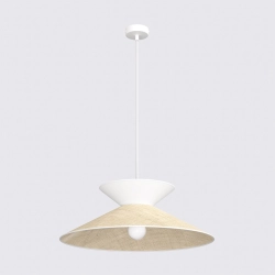 Lampa wisząca SOFTA 1 RATTAN WHITE 1769/1 EMIBIG - zdjęcie produktu