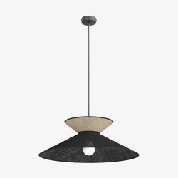 Lampa wisząca SOFTA 1 BLACK RATTAN 1770/1 EMIBIG - zdjęcie produktu