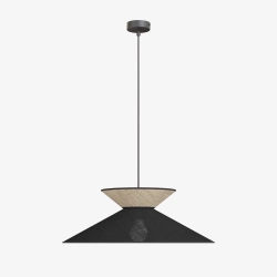 Lampa wisząca SOFTA 1 BLACK RATTAN 1770/1 EMIBIG - zdjęcie dodatkowe 1