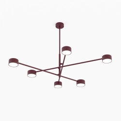 Lampa sufitowa NATSU 6 BURGUNDY 1781/6 EMIBIG - zdjęcie produktu