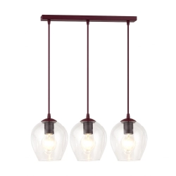 Lampa wisząca ISTAR 3 BURGUND TRANSPARENT 1784/3 EMIBIG - zdjęcie produktu