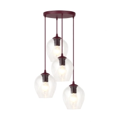 Lampa wisząca ISTAR 4PREM BURGUND TRANSPARENT 1784/4PREM EMIBIG - zdjęcie produktu