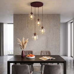Lampa wisząca ISTAR 4PREM BURGUND TRANSPARENT 1784/4PREM EMIBIG - zdjęcie dodatkowe 1