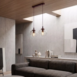 Lampa wisząca COSMO 2 BURGUNDY TRANSPARENT 1788/2 EMIBIG - zdjęcie dodatkowe 1