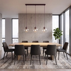 Lampa wisząca COSMO 3 BURGUNDY TRANSPARENT 1788/3 EMIBIG - zdjęcie dodatkowe 1