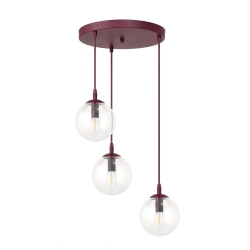 Lampa wisząca COSMO 3PREM BURGUNDY TRANSPARENT 1788/3PREM EMIBIG - zdjęcie produktu