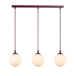 Lampa wisząca COSMO 3 BURGUNDY OPAL 1789/3 EMIBIG - zdjęcie produktu