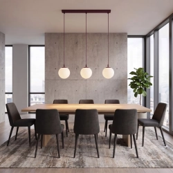 Lampa wisząca COSMO 3 BURGUNDY OPAL 1789/3 EMIBIG - zdjęcie dodatkowe 1