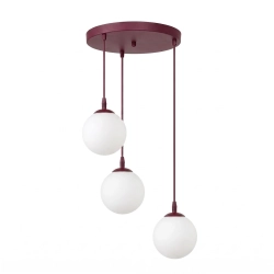 Lampa wisząca COSMO 3PREM BURGUNDY OPAL 1789/3PREM EMIBIG - zdjęcie produktu