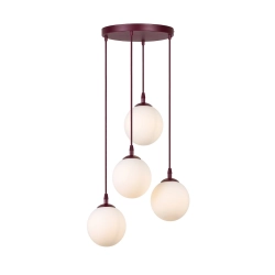 Lampa wisząca COSMO 4PREM BURGUNDY OPAL 1789/4PREM EMIBIG - zdjęcie produktu