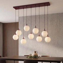 Lampa wisząca COSMO 9 BURGUNDY OPAL 1789/9 EMIBIG - zdjęcie dodatkowe 1