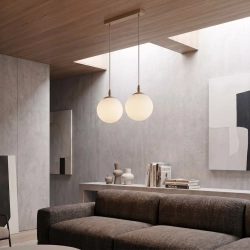Lampa wisząca COSMO 2 MOKKA OPAL 1790/2 EMIBIG - zdjęcie dodatkowe 1
