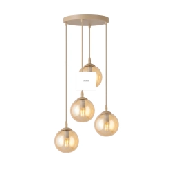 Lampa wisząca COSMO 4PREM MOKKA AMBER 1791/4PREM EMIBIG - zdjęcie produktu