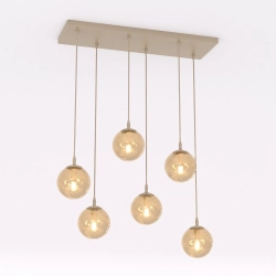 Lampa wisząca COSMO 6 MOKKA AMBER 1791/6 EMIBIG - zdjęcie produktu