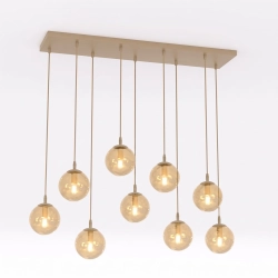 Lampa wisząca COSMO 9 MOKKA AMBER 1791/9 EMIBIG - zdjęcie produktu