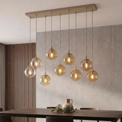 Lampa wisząca COSMO 9 MOKKA AMBER 1791/9 EMIBIG - zdjęcie dodatkowe 1