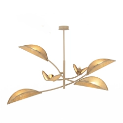 Lampa sufitowa LOTUS 6 MOKKA/RATTAN 1792/6 EMIBIG - zdjęcie produktu