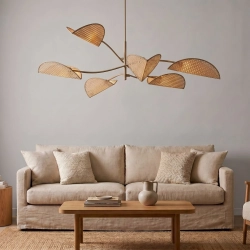 Lampa sufitowa LOTUS 6 MOKKA/RATTAN 1792/6 EMIBIG - zdjęcie dodatkowe 1