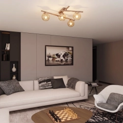 Lampa sufitowa SMART 4 MOKKA AMBER 1794/4 EMIBIG - zdjęcie dodatkowe 1