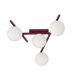 Lampa sufitowa SMART 4 BURGUNDY OPAL 1795/4 EMIBIG - zdjęcie produktu