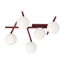 Lampa sufitowa SMART 5 BURGUNDY OPAL 1795/5 EMIBIG - zdjęcie produktu