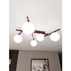 Lampa sufitowa SMART 5 BURGUNDY OPAL 1795/5 EMIBIG - zdjęcie dodatkowe 1