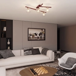 Lampa sufitowa SMART 4 BURGUNDY TRANSPARENT 1796/4 EMIBIG - zdjęcie dodatkowe 1