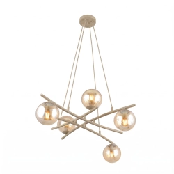 Lampa wisząca ESSA 5 MOKKA AMBER 1798/5 EMIBIG - zdjęcie produktu
