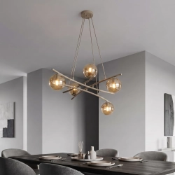 Lampa wisząca ESSA 5 MOKKA AMBER 1798/5 EMIBIG - zdjęcie dodatkowe 1