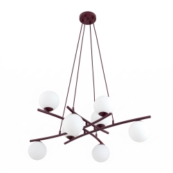 Lampa wisząca ESSA 8 BURGUNDY OPAL 1799/8 EMIBIG - zdjęcie produktu
