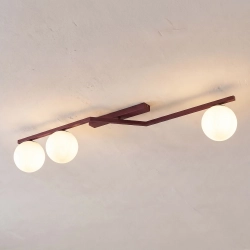 Lampa sufitowa NATON 3 BURGUNDY OPAL 1803/3 EMIBIG - zdjęcie dodatkowe 1
