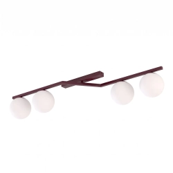 Lampa sufitowa NATON 4 BURGUNDY OPAL 1803/4 EMIBIG - zdjęcie produktu