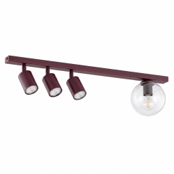 Lampa sufitowa BASTER 4 BURGUNDY TRANSPARENT 1817/4 EMIBIG - zdjęcie produktu