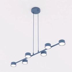 Lampa wisząca MEGARA 6 DUSTY BLUE 1842/6 EMIBIG