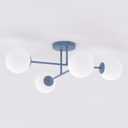 Lampa sufitowa ROMA 4 DUSTY BLUE OPAL 1845/4 EMIBIG