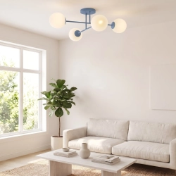 Lampa sufitowa ROMA 4 DUSTY BLUE OPAL 1845/4 EMIBIG