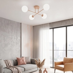 Lampa sufitowa ROMA 4 CORAL OPAL 1846/4 EMIBIG